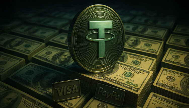 USDT supply surpasses $150 billion as stablecoins outpace mainstream giants Visa, PayPal