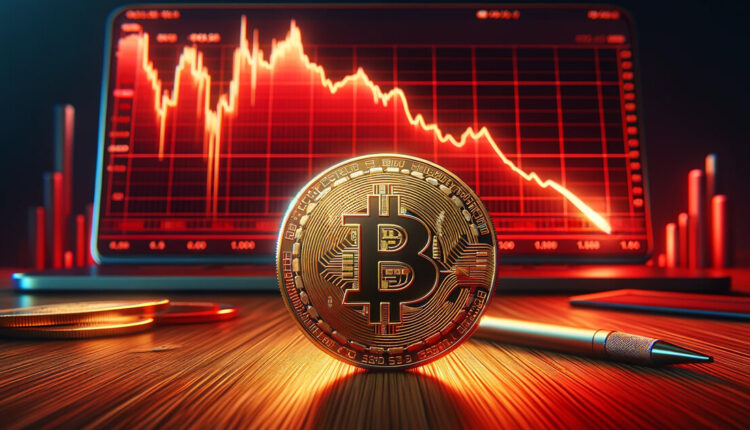 Bitcoin’s falls to monthly lows triggering $464 million in liquidations amid global market jitters