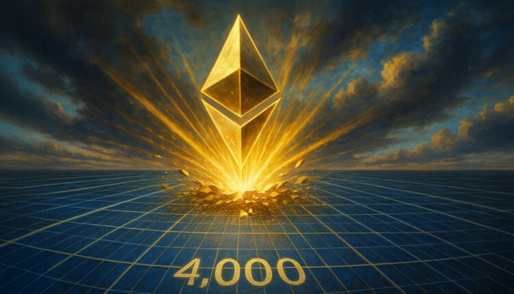 Ethereum rallies above $4,000 following blistering 50% surge in a month