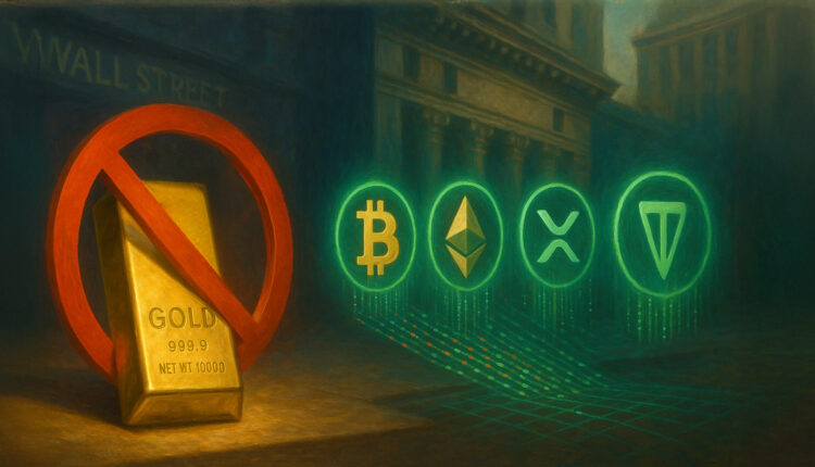 Gold legally barred from what BTC, XRP, TON, ETH are now doing to Wall Street