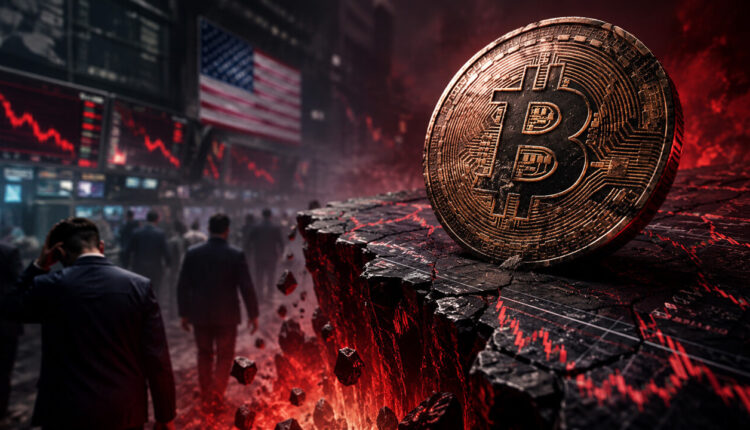 Bitcoin and USDT beside Russian foreign trade documents under customs inspection, illustrating the use of digital currencies in cross-border settlements and international trade under Russia