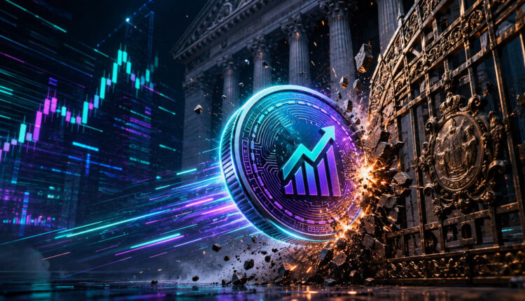Kevin Warsh with the Federal Reserve and global dollar payment flows, illustrating concerns that stablecoins could strengthen U.S. dollar dominance and reshape international financial markets.