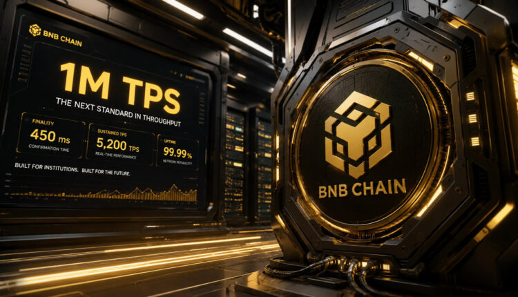 BNB Chain 1M TPS throughput engine supporting AI agent scalability and network performance