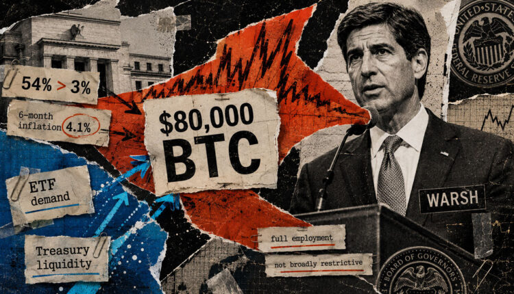 Bitcoin faces a new macro test as Fed Chair Kevin Warsh highlights sticky inflation metrics