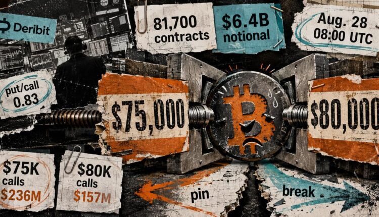Bitcoin is trapped between $75,000 and $80,000 ahead of a massive Friday derivatives settlement