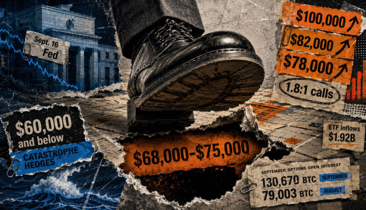 Bitcoin traders hedged $60k and loaded up above $78k leaving the low $70k exposed