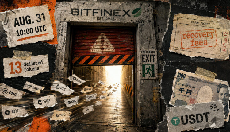 Bitfinex gives users 14 days to withdraw 13 delisted tokens or face fees and uncertain recovery
