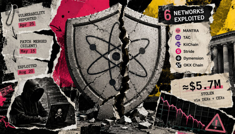Cosmos misjudged a critical bug for 4 months before hackers stole nearly $6 million across 6 chains