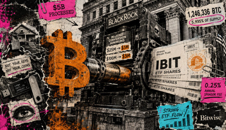 It just got 25 times easier to move self-custody Bitcoin directly onto Wall Street, and $5 billion already has