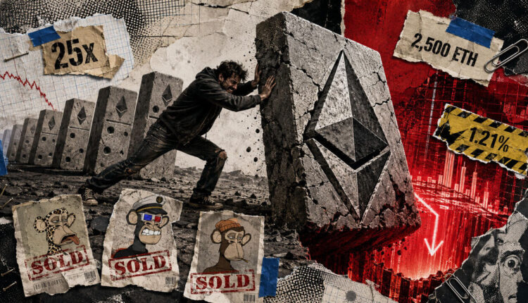 Machi Big Brother sells 3 Bored Apes to cut his Ethereum long in 52%, but liquidation moved to just $22 away