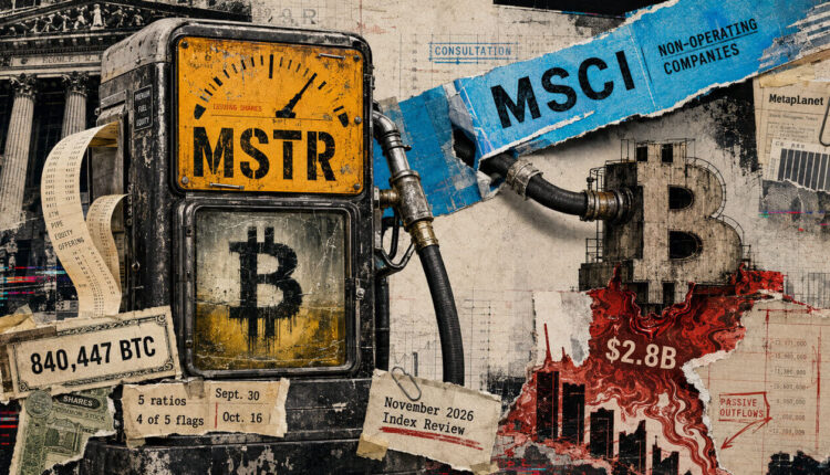 Strategy tells MSCI ‘Bitcoin doesn’t need you’ as $2.8 billion index risk hangs over MSTR