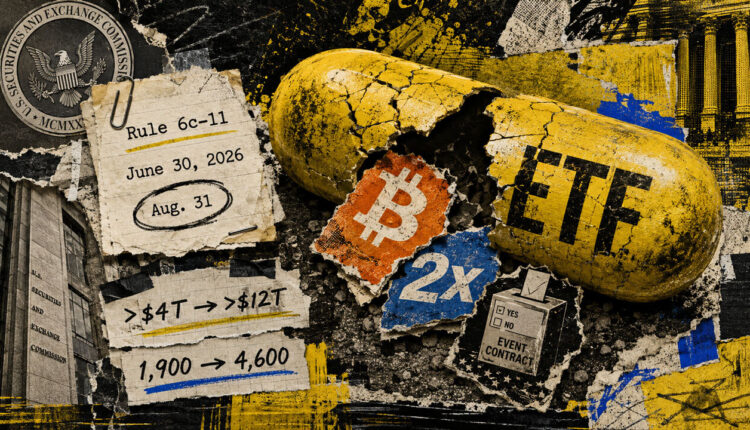 The SEC is reviewing automatic filing pathways after exotic crypto and event-linked ETF proposals flooded the market