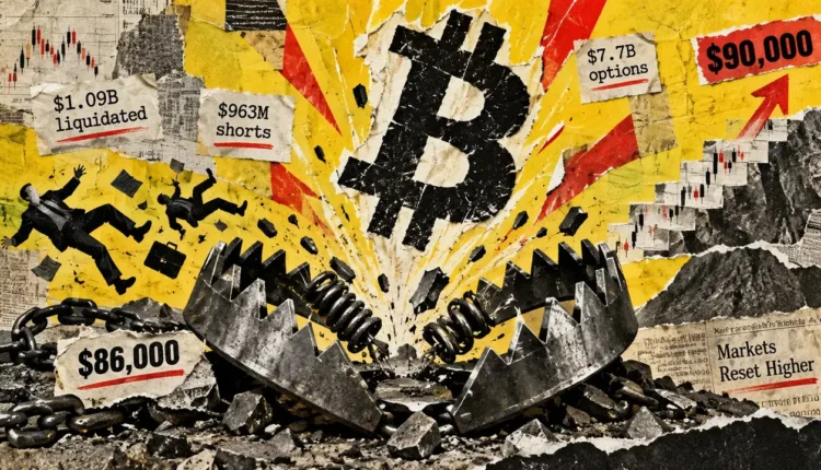 Bitcoin clears $86,000 as $1B in shorts liquidated again – battle now shifts to $90k