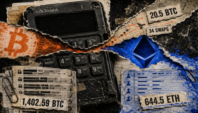 Parked Coldcard loot begins moving as attacker routes $1.6M in stolen Bitcoin to Ethereum
