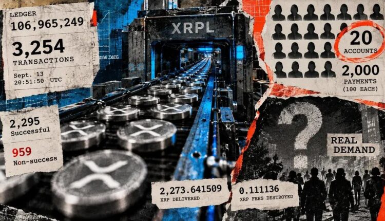 XRPL proved it can handle over 3,000 transactions, but the traffic was entirely synthetic