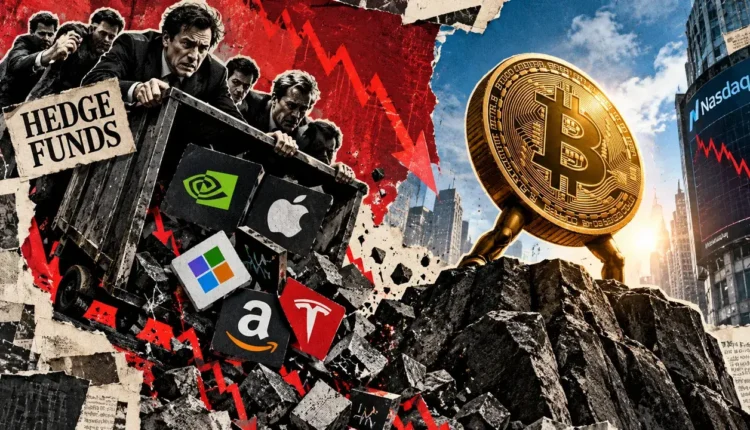 Bitcoin fell 1.3% while Nasdaq-100 lost 5.5% in last week’s tech selloff