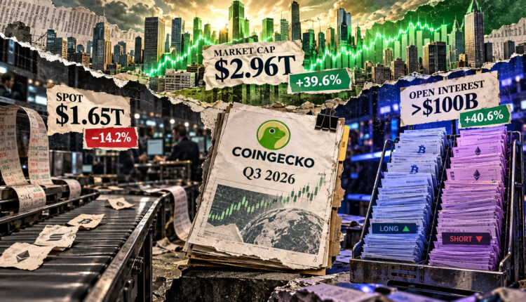 Crypto market cap leaps $800B in Q3, but spot volume drops 14%
