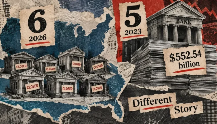 Six US banks have failed in 2026 but the numbers look nothing like 2023